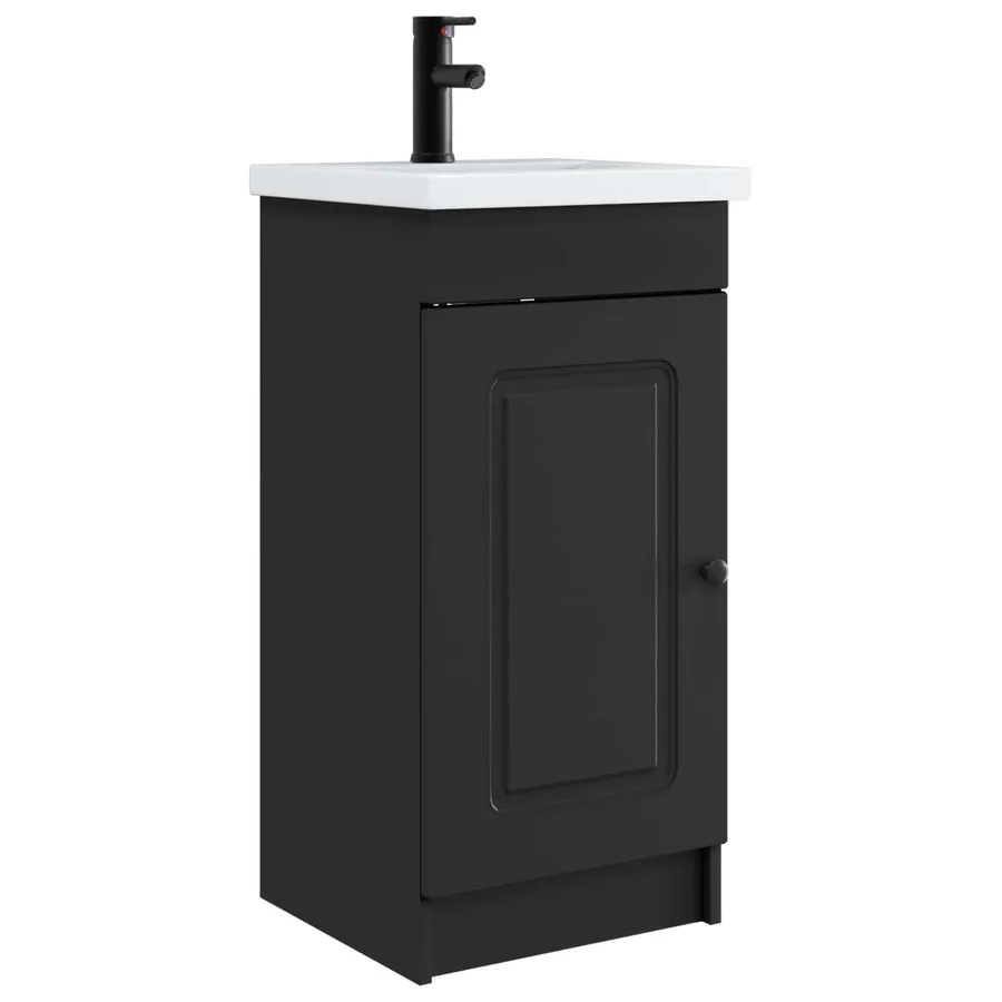 Meuble de salle de bain avec évier Noir 42 x 40 x 84,5 cm - 2