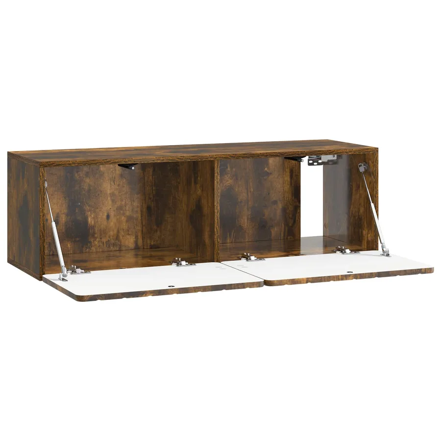 Meuble TV mural 98 x 31 x 30 cm Chêne fumé Bois d'ingénierie - 5
