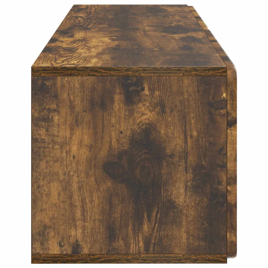 Meuble TV mural 98 x 31 x 30 cm Chêne fumé Bois d'ingénierie - 7