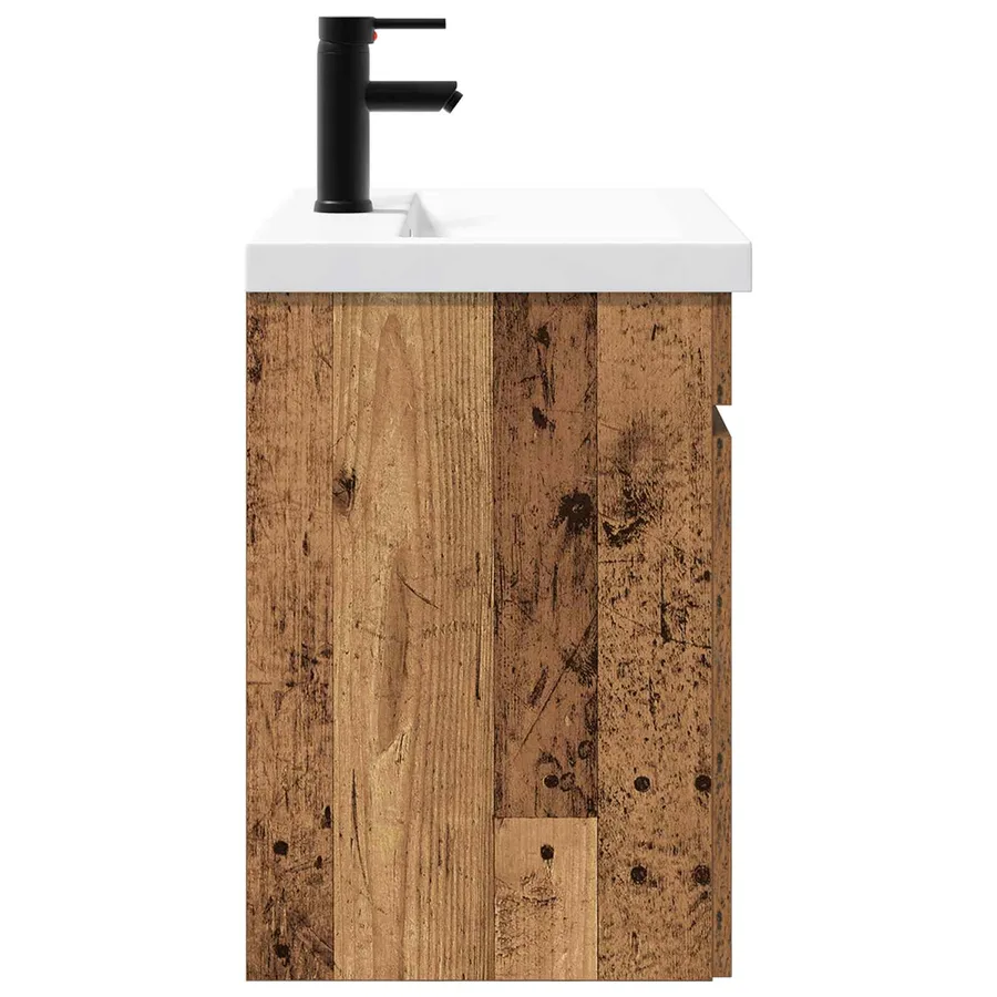 Meuble de salle de bain avec robinet Bois ancien - 6