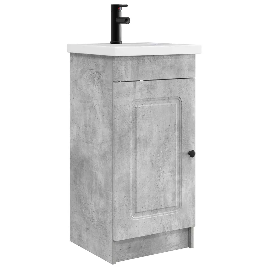 Meuble de salle de bain avec évier Gris béton 42 x 40 x 84,5 cm - 2
