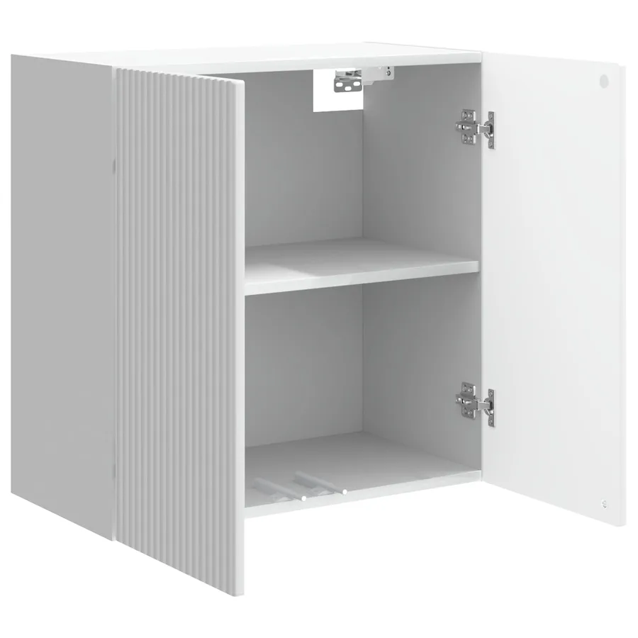 Armoire Murale Blanc brillant 59 x 31 x 60 cm Bois d'ingénierie - 3
