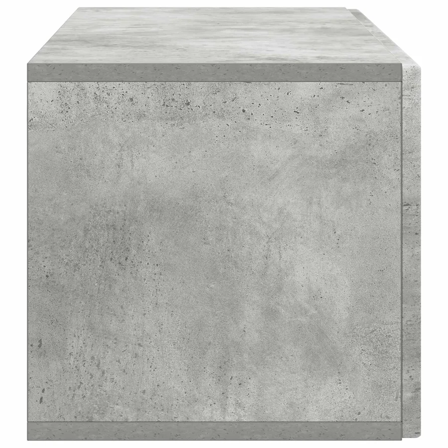 Meuble TV mural Gris béton 98 x 31 x 30 cm Bois d'ingénierie - 7