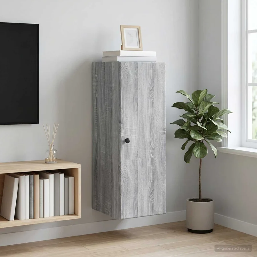 Armoire Murale Sonoma gris 33 x 34,5 x 90 cm Bois d'ingénierie