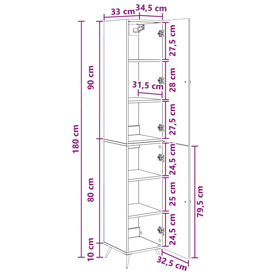 Ensemble de Meubles 2 pc Bois d'ingénierie - 8