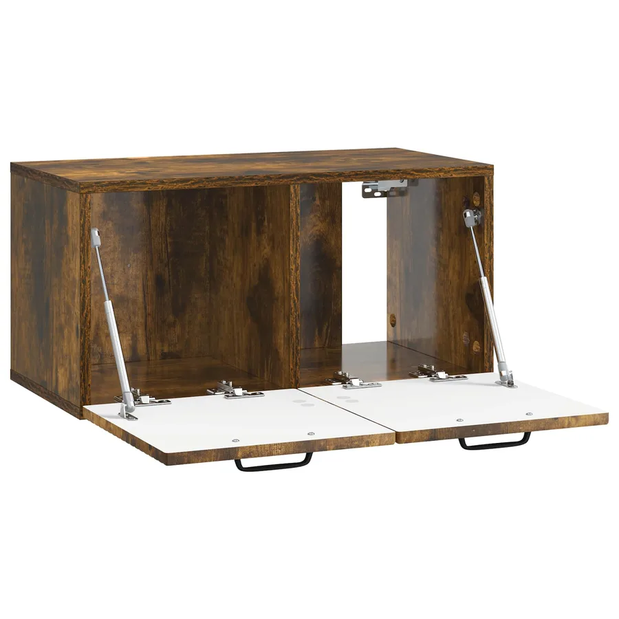 Meuble TV mural Chêne fumé 59,5 x 31 x 30 cm Bois d'ingénierie - 5
