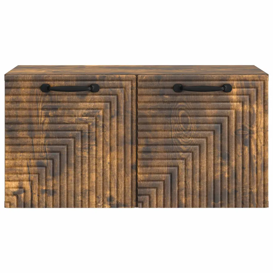 Meuble TV mural Chêne fumé 59,5 x 31 x 30 cm Bois d'ingénierie - 6