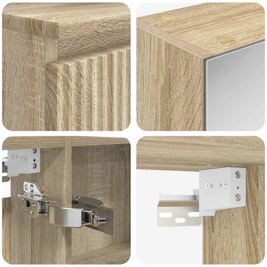 Ensemble de mobilier de salle de bain 6 pcs Chêne Sonoma - 8