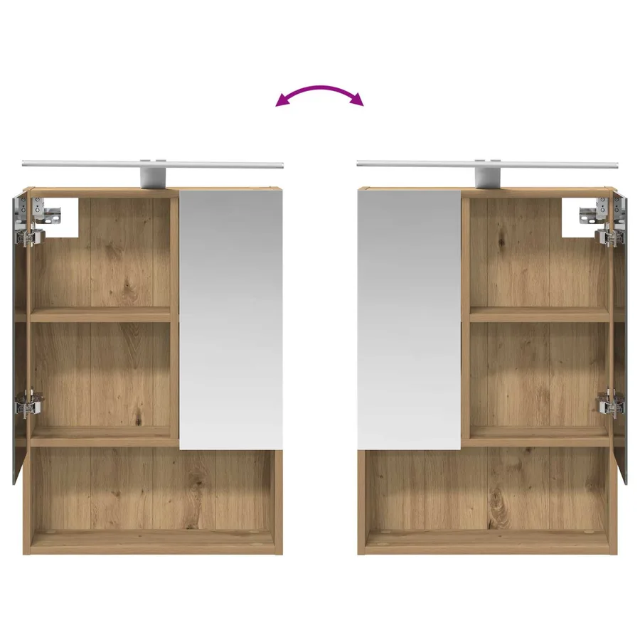 Ensemble de mobilier de salle de bain 4 pc Chêne artisanal - 11