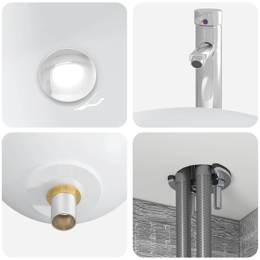 Vanité de lavabo mural Sonoma gris 49,5 x 35 x 63 cm - 7