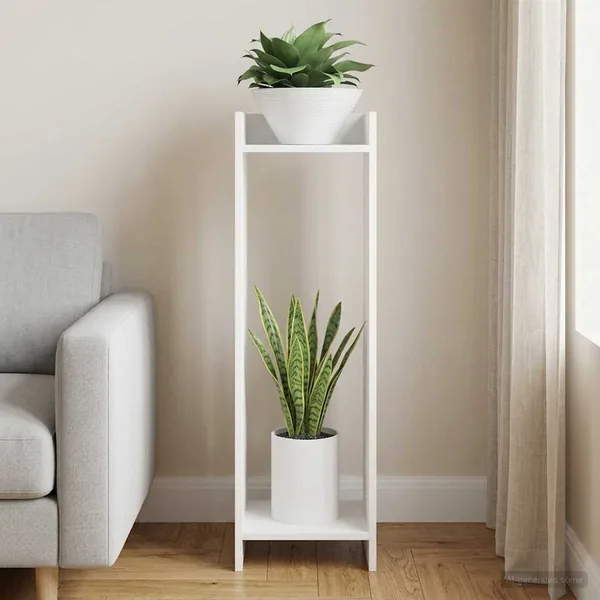 Support de Plante Blanc 30 x 30 x 100 cm Bois d’ingénierie