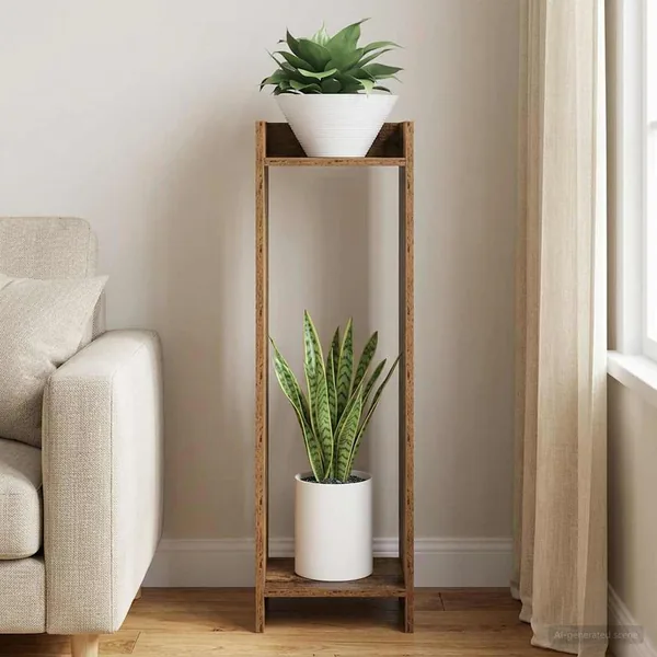Support de Plante Bois ancien 30 x 30 x 100 cm