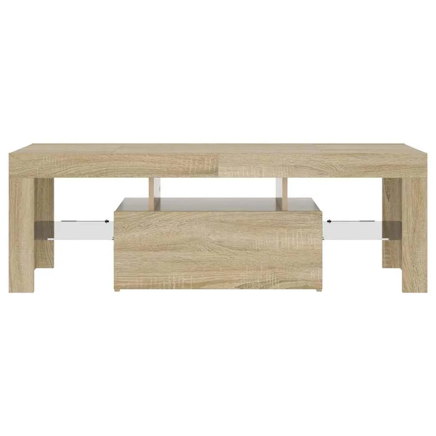 Meuble TV avec lumières LED chêne sonoma 120x35x40 cm - 10