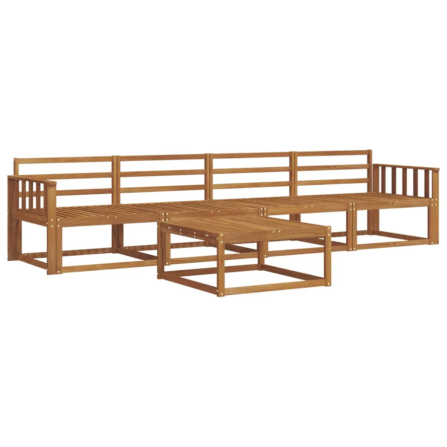 Ensemble de canapés d'extérieur 5 pcs Naturel - 2