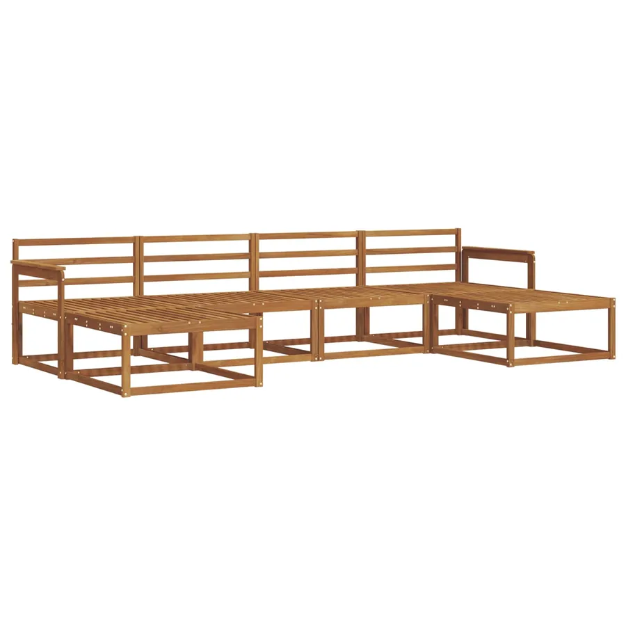 Ensemble de canapés d'extérieur 6 pcs Naturel - 2