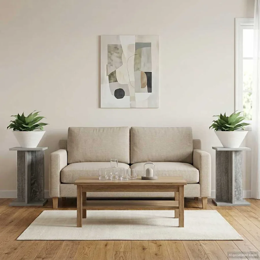 Support de Plante 2 pc Gris Sonoma 25 x 25,5 x 40,5 cm - 4