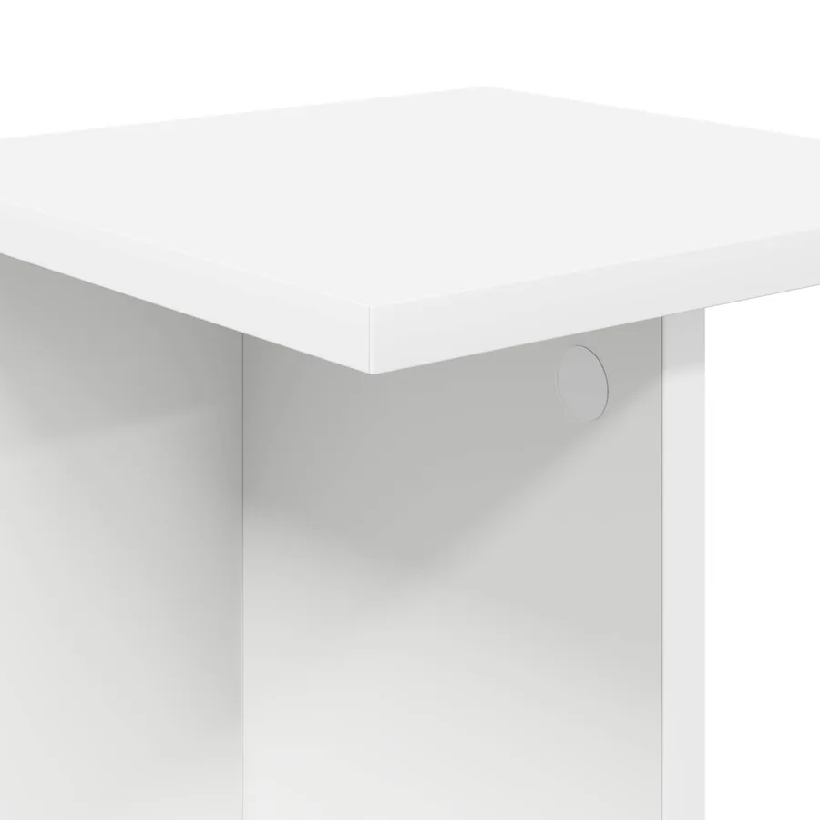 Support de Plante Blanc 25 x 25,5 x 60,5 cm Bois d’ingénierie - 8
