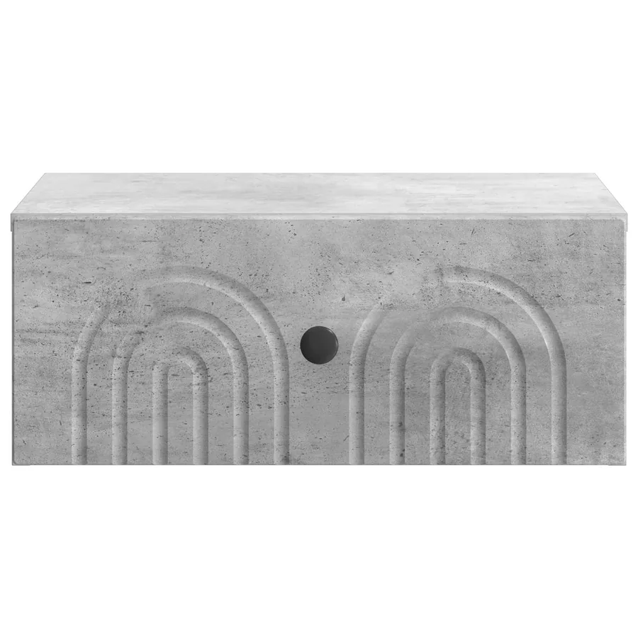 Cabinet de chevet mural Gris béton 49 x 34,5 x 20 cm - 5
