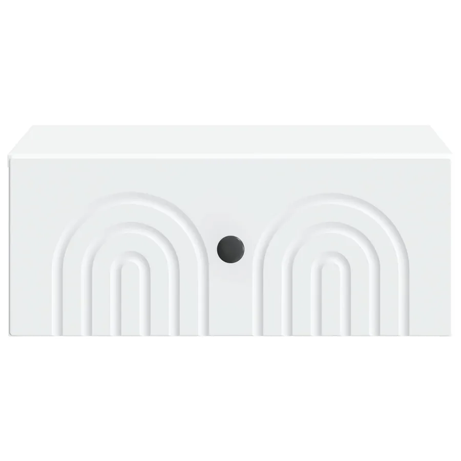 Cabinet de chevet mural avec tiroir Blanc 49 x 34,5 x 20 cm - 5