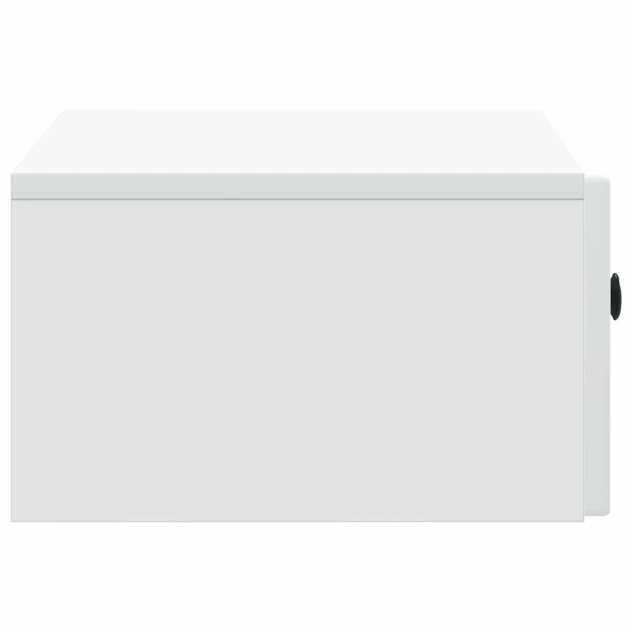 Cabinet de chevet mural avec tiroir Blanc 49 x 34,5 x 20 cm - 6