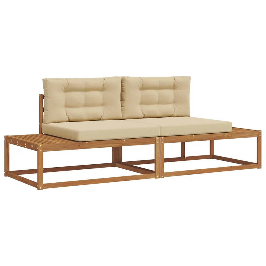 Ensemble de canapés d'extérieur avec coussin Naturel et Beige - 2