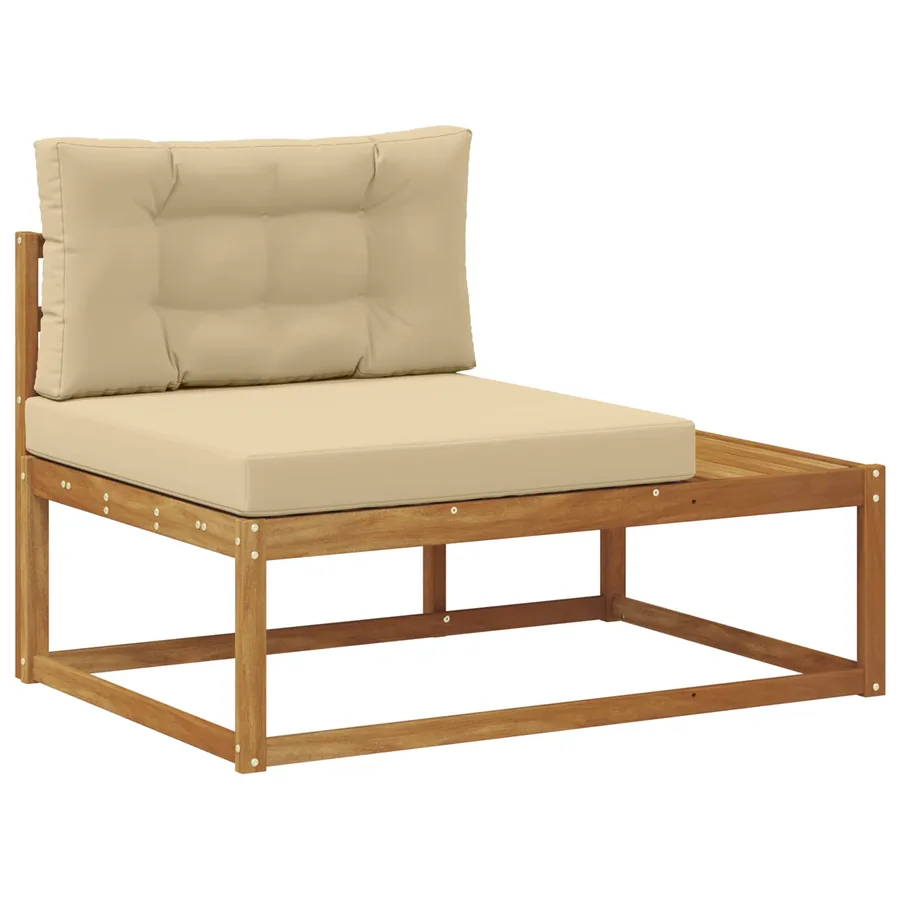 Ensemble de canapés d'extérieur avec coussin Naturel et Beige - 4
