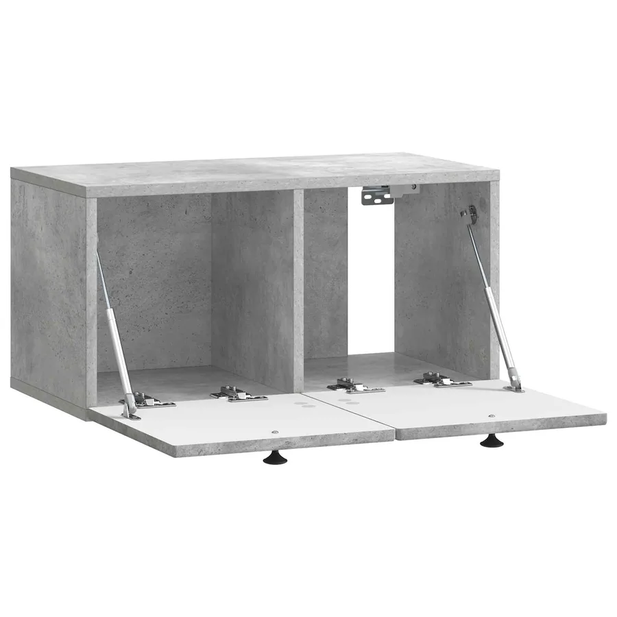Meuble TV mural Gris béton 59,5 x 31 x 30 cm Bois d'ingénierie - 5