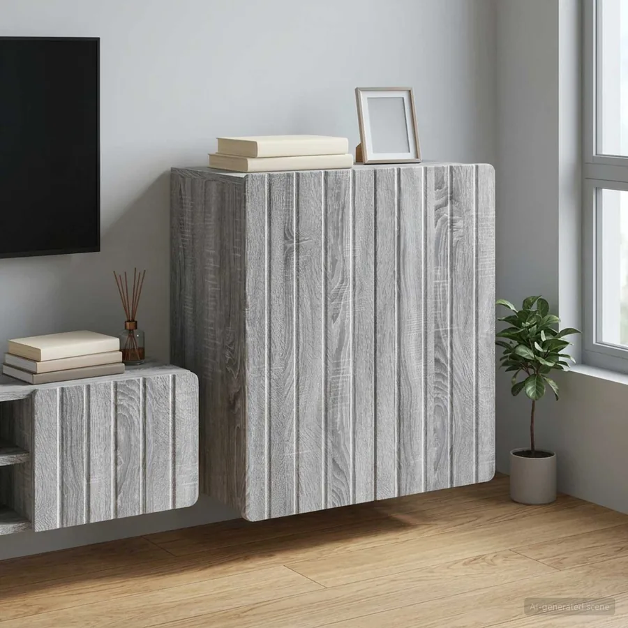 Armoire Murale Sonoma gris 59 x 31 x 64 cm Bois d'ingénierie