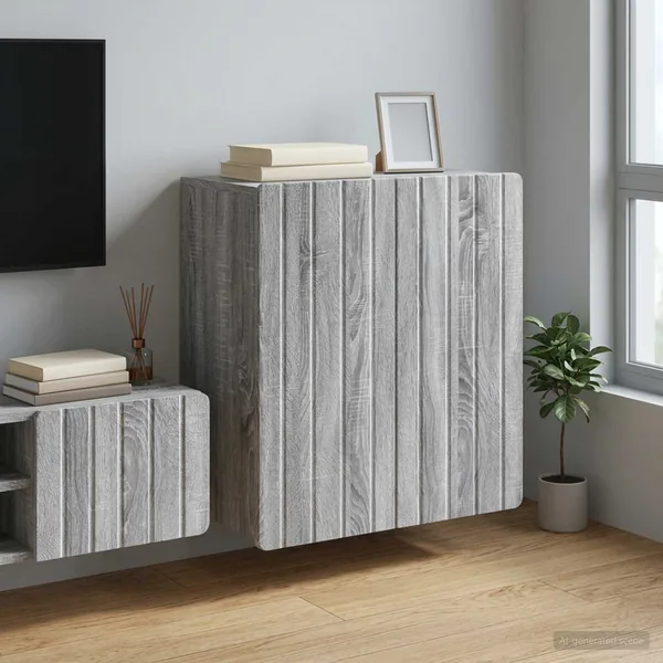 Armoire Murale Sonoma gris 59 x 31 x 64 cm Bois d'ingénierie
