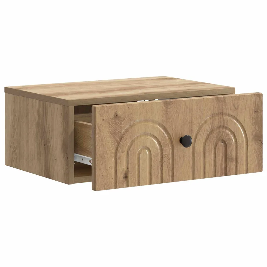 Cabinet de chevet mural 2 pc Chêne artisanal 49 x 34,5 x 20 cm - 6