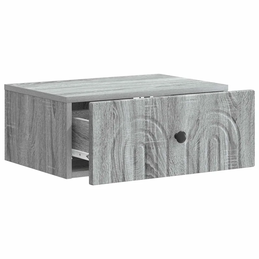 Cabinet de chevet mural 2 pcs Sonoma gris 49 x 34,5 x 20 cm - 6