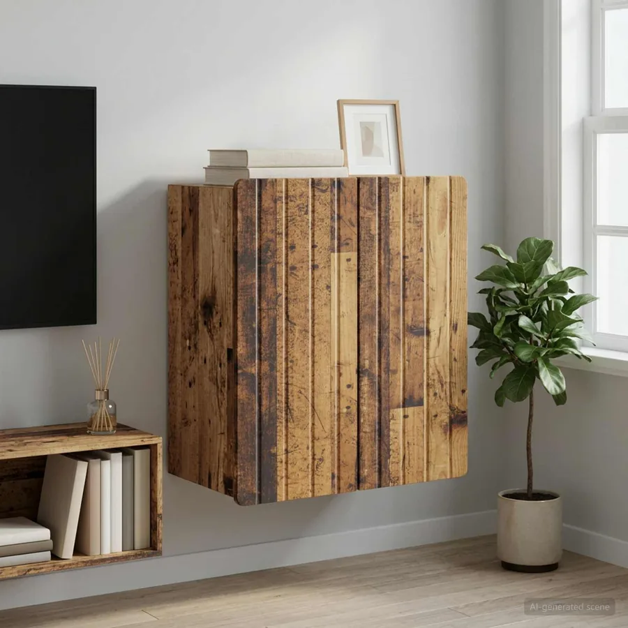 Armoire Murale Bois ancien 59 x 31 x 64 cm Bois d'ingénierie