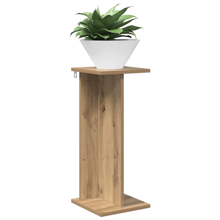 Support de Plante Chêne Artisanal 25 x 25,5 x 60,5 cm - 3