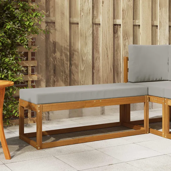 Banc de Tabouret Gris Naturel et Clair 115 x 43 x 37 cm
