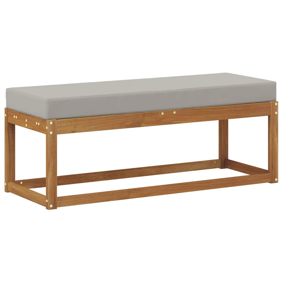 Banc de Tabouret Gris Naturel et Clair 115 x 43 x 37 cm - 2