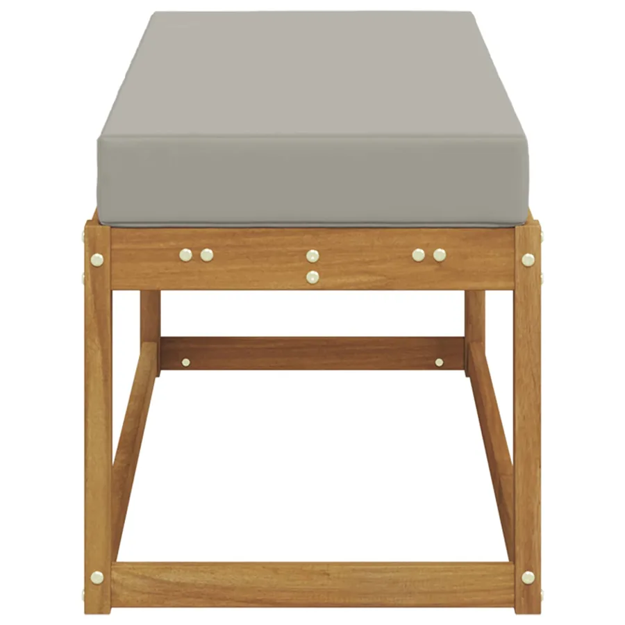 Banc de Tabouret Gris Naturel et Clair 115 x 43 x 37 cm - 4