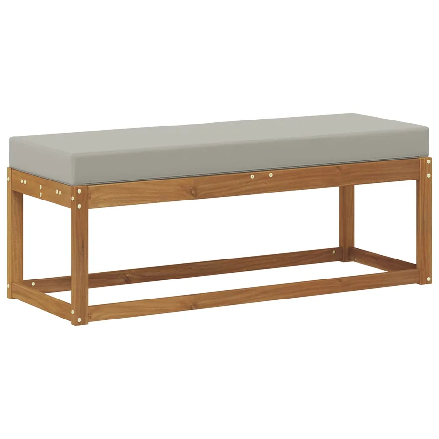 Banc de Tabouret Gris Naturel et Clair 115 x 43 x 37 cm - 5