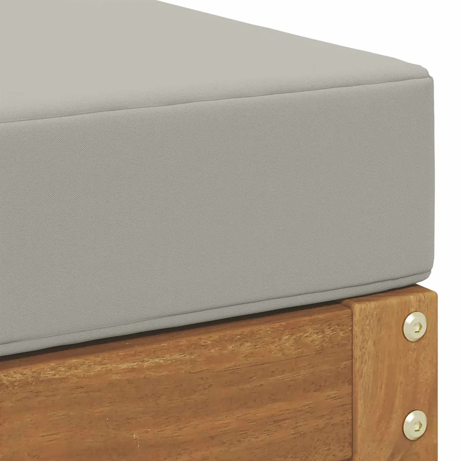 Banc de Tabouret Gris Naturel et Clair 115 x 43 x 37 cm - 6