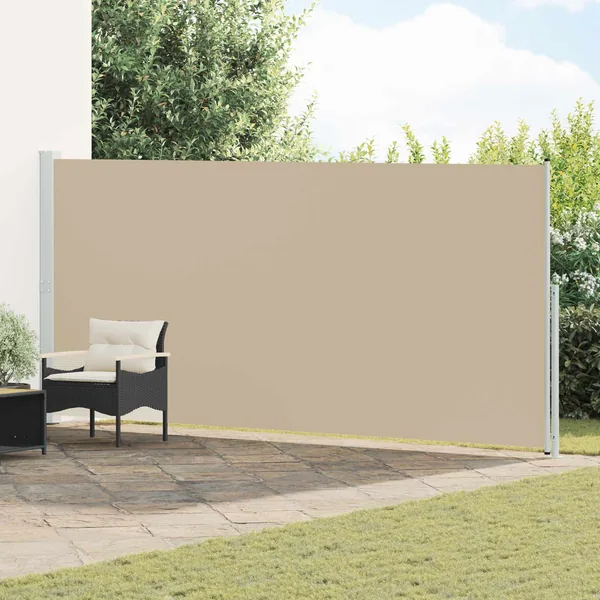 Store latéral rétractable 180 x 500 cm 100% polyester fer acier