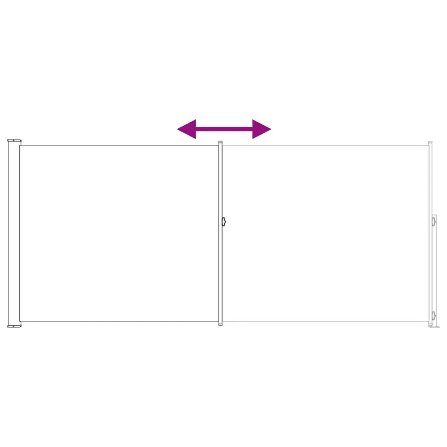 Store latéral rétractable 180 x 500 cm 100% polyester fer acier - 6
