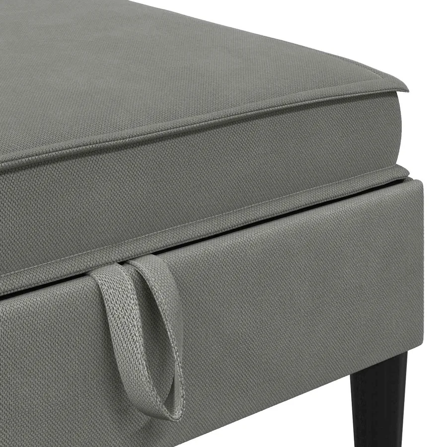 Ensemble de meubles pour le salon 5 pcs Gris foncé Tissu - 6