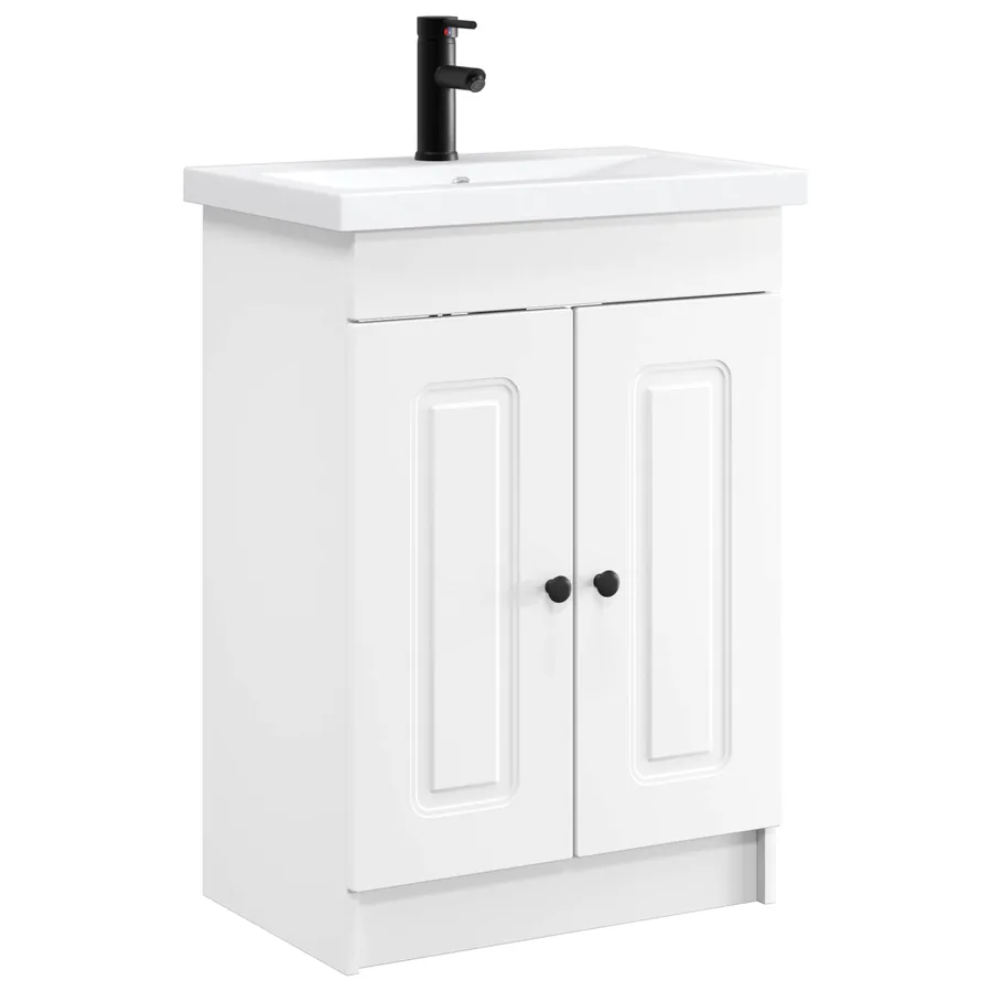 Ensemble de mobilier de salle de bain Blanc 56 x 37,5 x 81 cm - 2