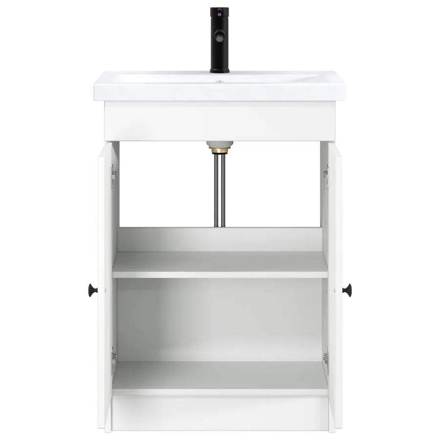 Ensemble de mobilier de salle de bain Blanc 56 x 37,5 x 81 cm - 3