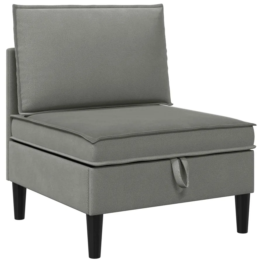 Ensemble de meubles pour le salon 4 pcs Gris foncé Tissu - 5