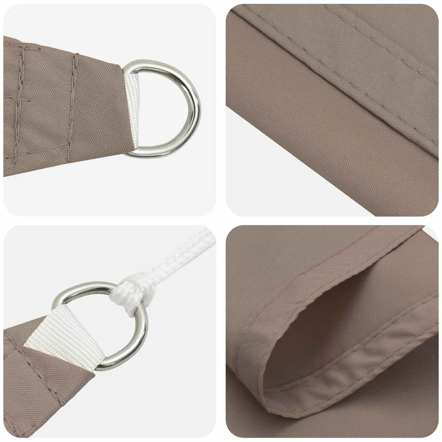 Voile d'ombre Taupe 6 x 2 m 100 % polyester Oxford - 4