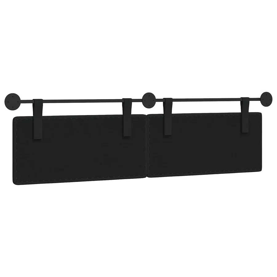 Tête de lit suspendue Noir Tissu - 7