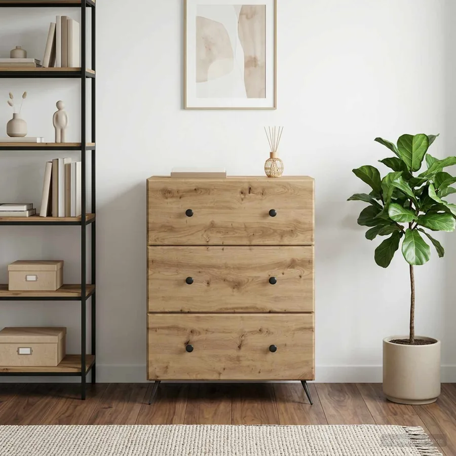 Armoire à tiroirs 66 x 34,5 x 90 cm Bois d'ingénierie - 4