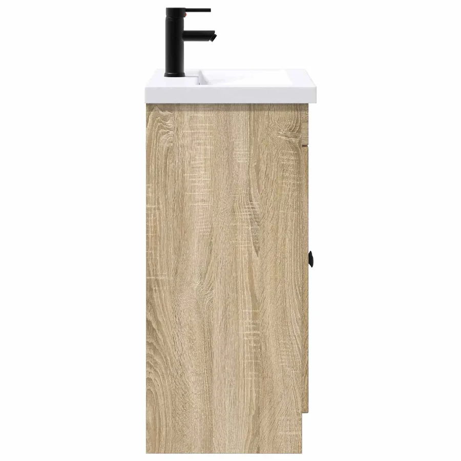 Ensemble de mobilier de salle de bain Chêne Sonoma - 6