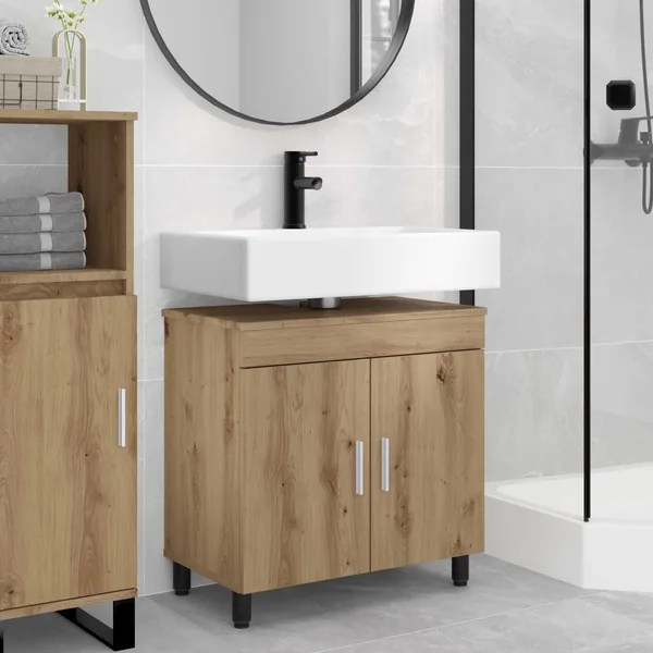 Unité de vanité de salle de bain Chêne artisanal