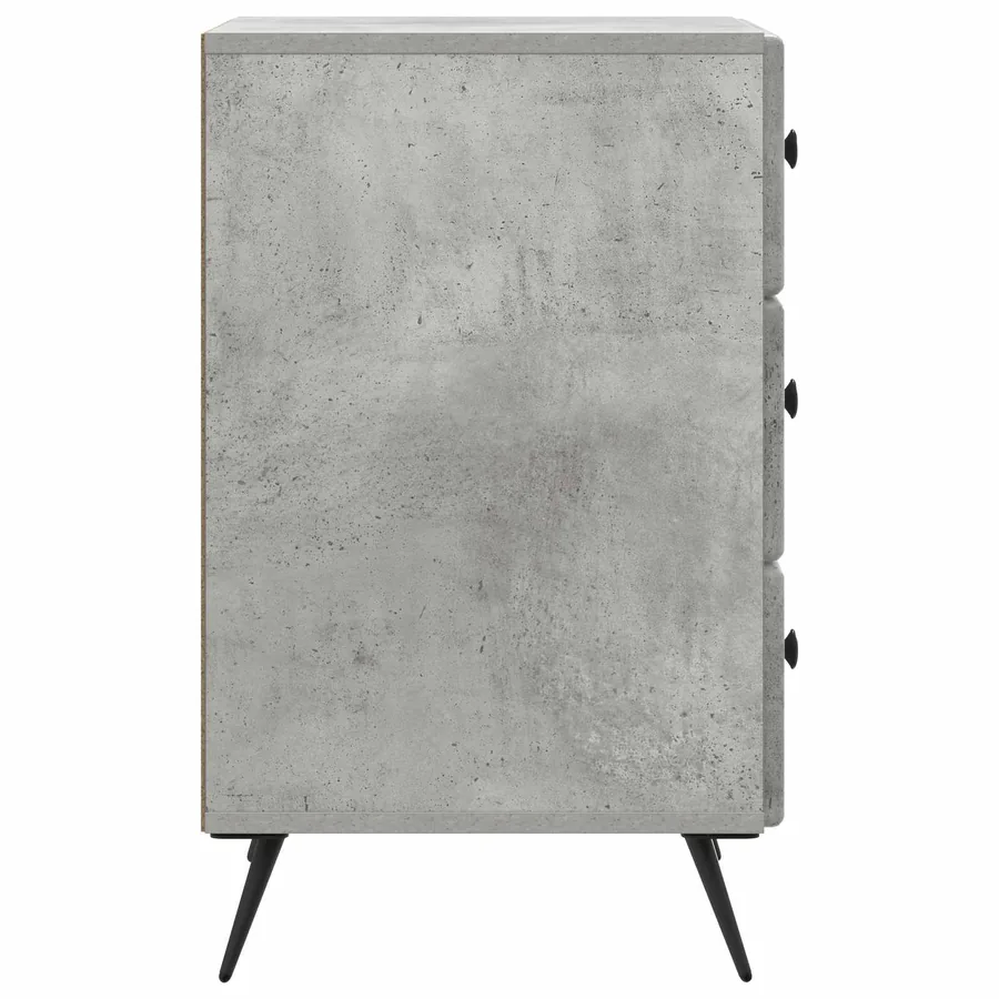 Cabinet de chevet avec tiroir Gris béton 43 x 41 x 66,5 cm - 6